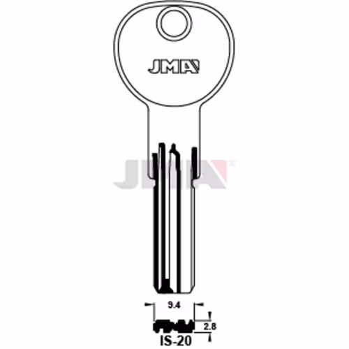 LLAVE JMA LATON SEGURIDAD (IS-20)