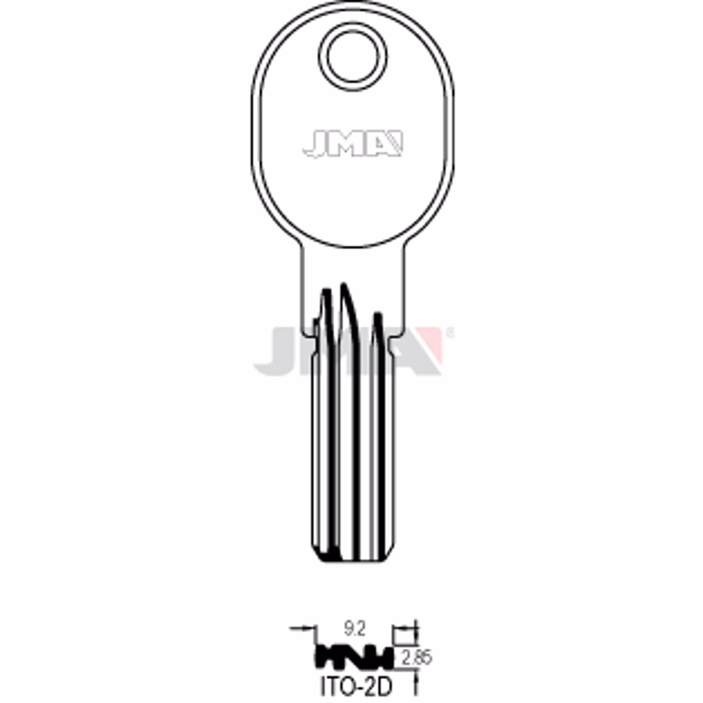 LLAVE JMA LATON SEGURIDAD (ITO-2D)