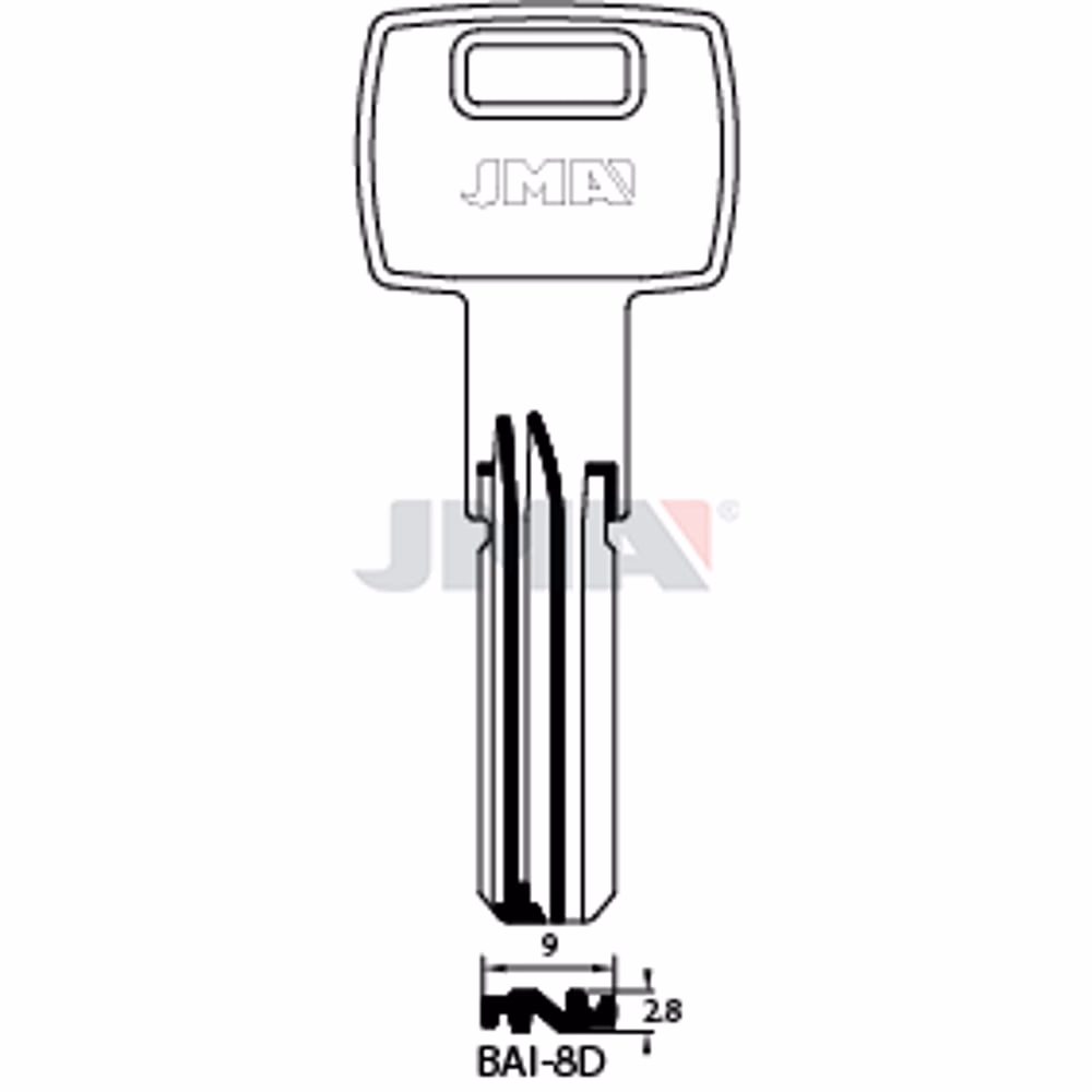 LLAVE JMA LATON SEGURIDAD (BAI-8D)