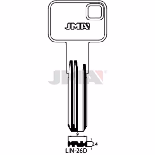 LLAVE JMA LATON SEGURIDAD (LIN-26D)