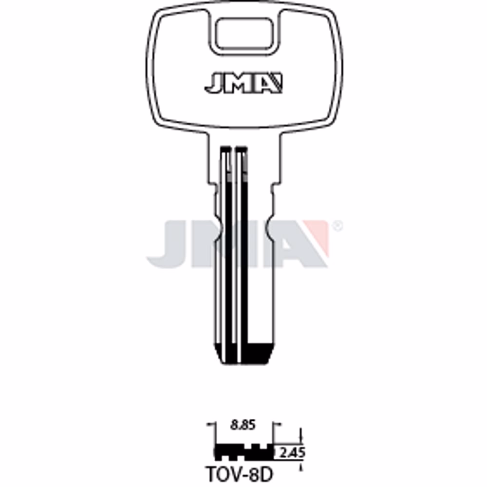 LLAVE JMA LATON SEGURIDAD (TOV-8D)