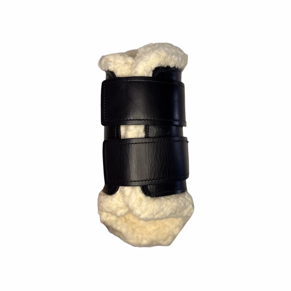 Protector delantero de cuero con borreguillo premium
