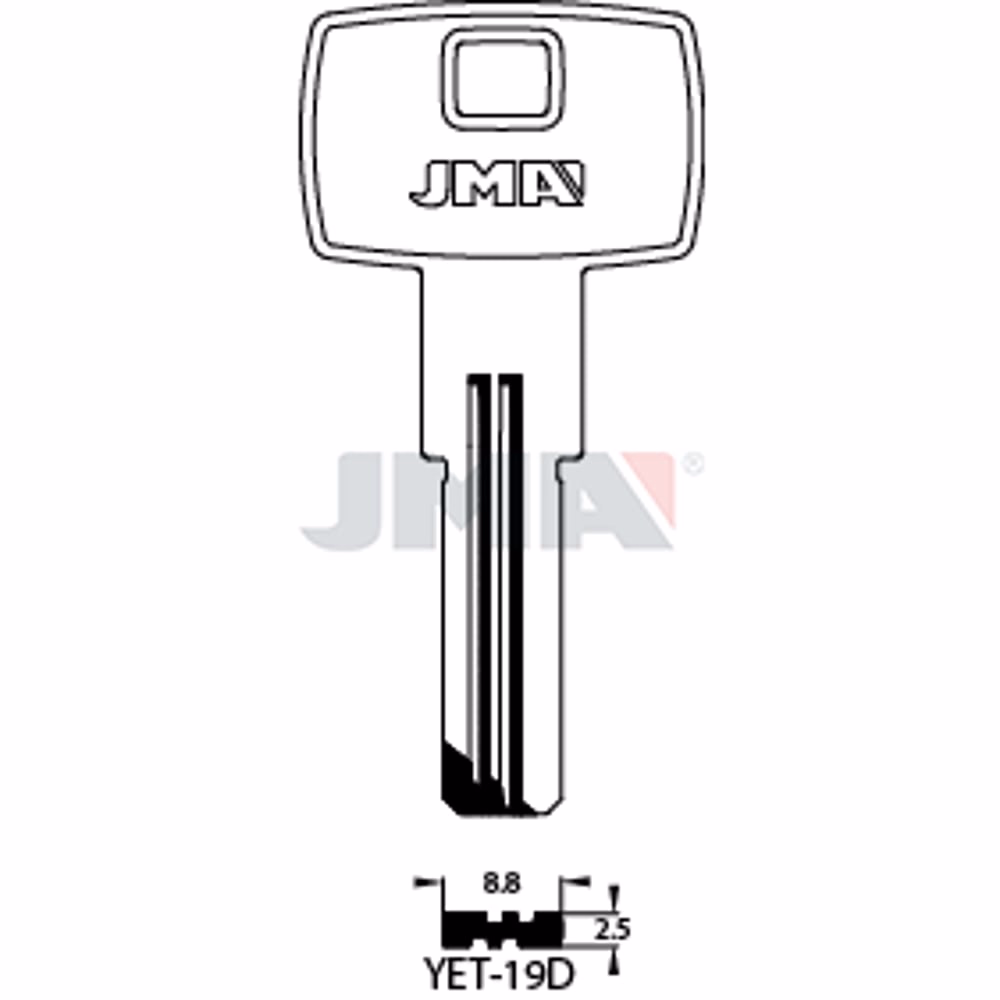 LLAVE JMA LATON SEGURIDAD (YET-19D)