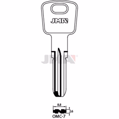 LLAVE JMA LATON SEGURIDAD (OMC-7)