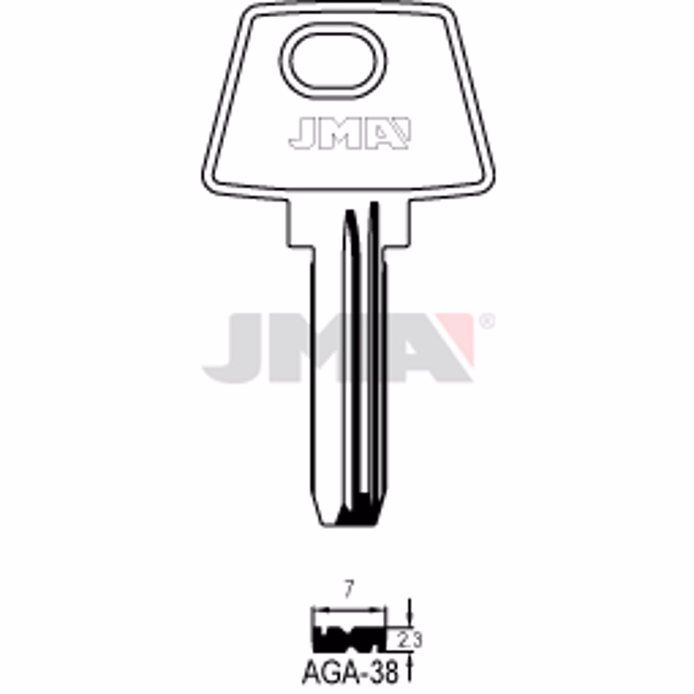 LLAVE JMA LATON SEGURIDAD (AGA-38)
