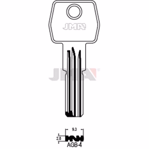 LLAVE JMA LATON SEGURIDAD (AGB-4)