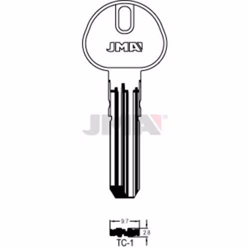LLAVE JMA LATON SEGURIDAD (TC-1)