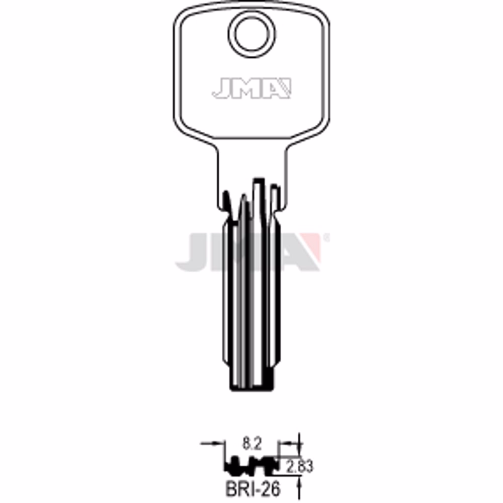 LLAVE JMA LATON SEGURIDAD (BRI-26)