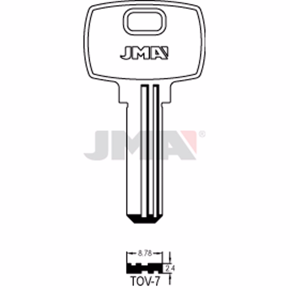 LLAVE JMA LATON SEGURIDAD (TOV-7)