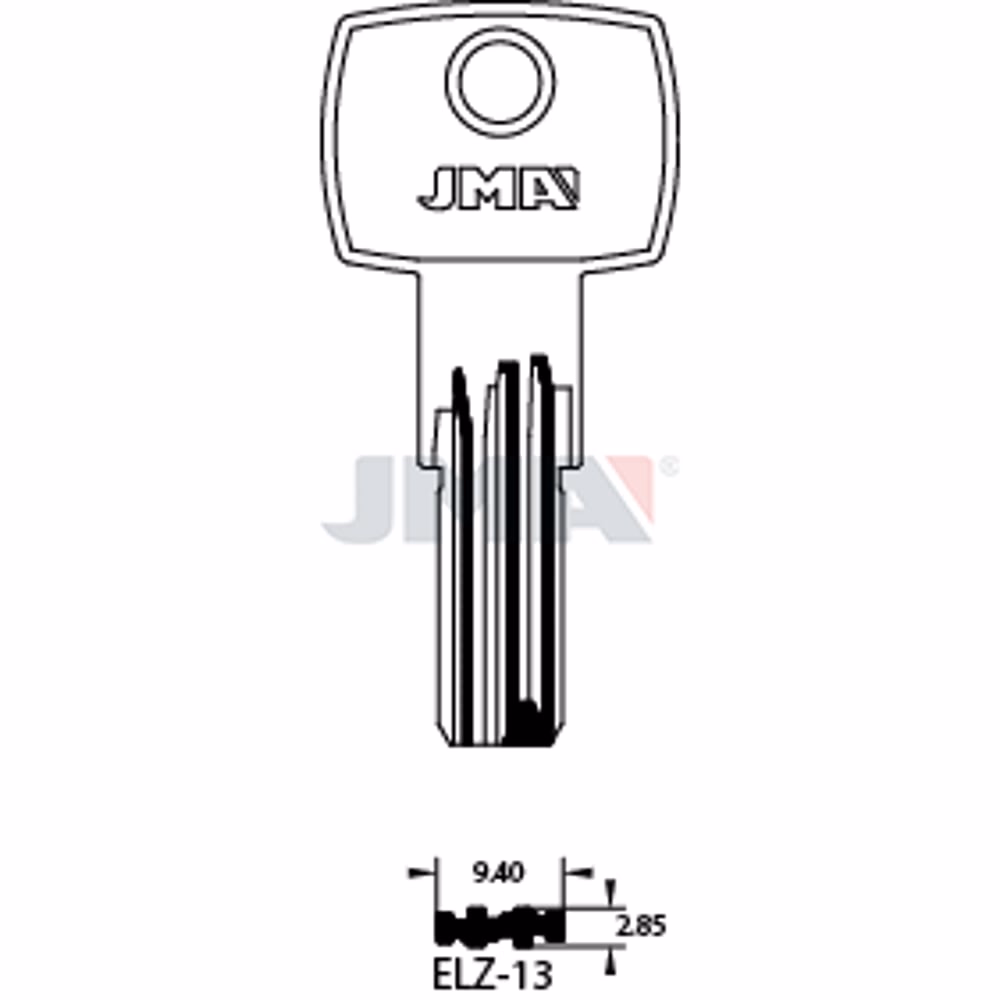 LLAVE JMA LATON SEGURIDAD (ELZ-13)