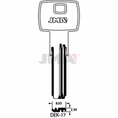 LLAVE JMA LATON SEGURIDAD (DEK-17)