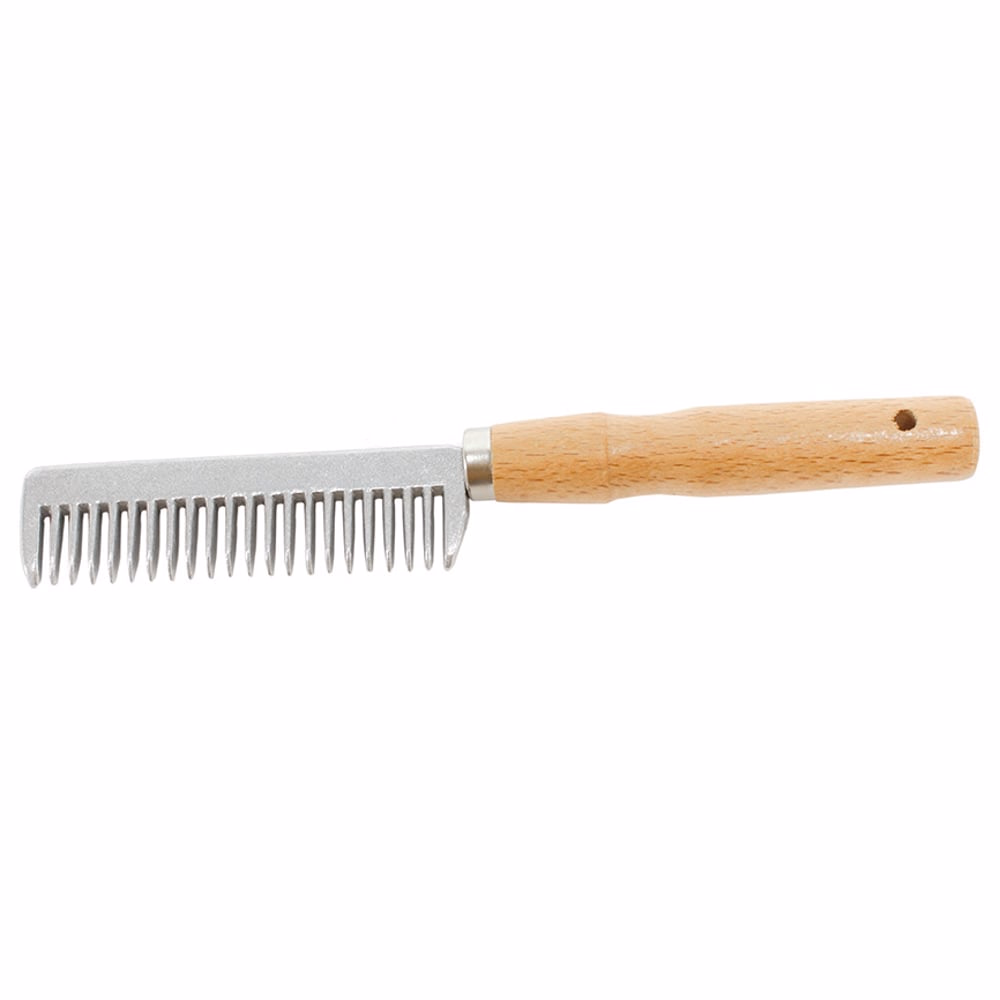 PEINE ALUMINIO MANGO MADERA