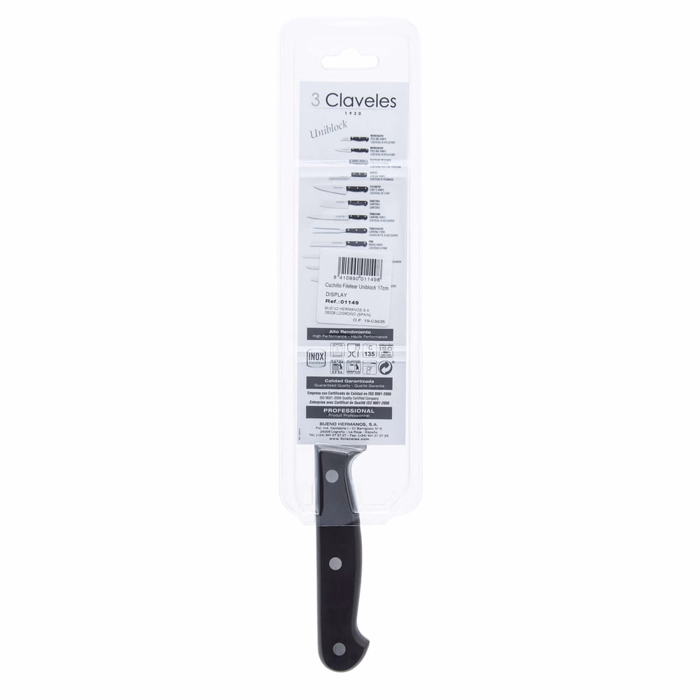 CUCHILLO FILETEAR PESCADO UNIBLOCK RF.1149 (17 cm)