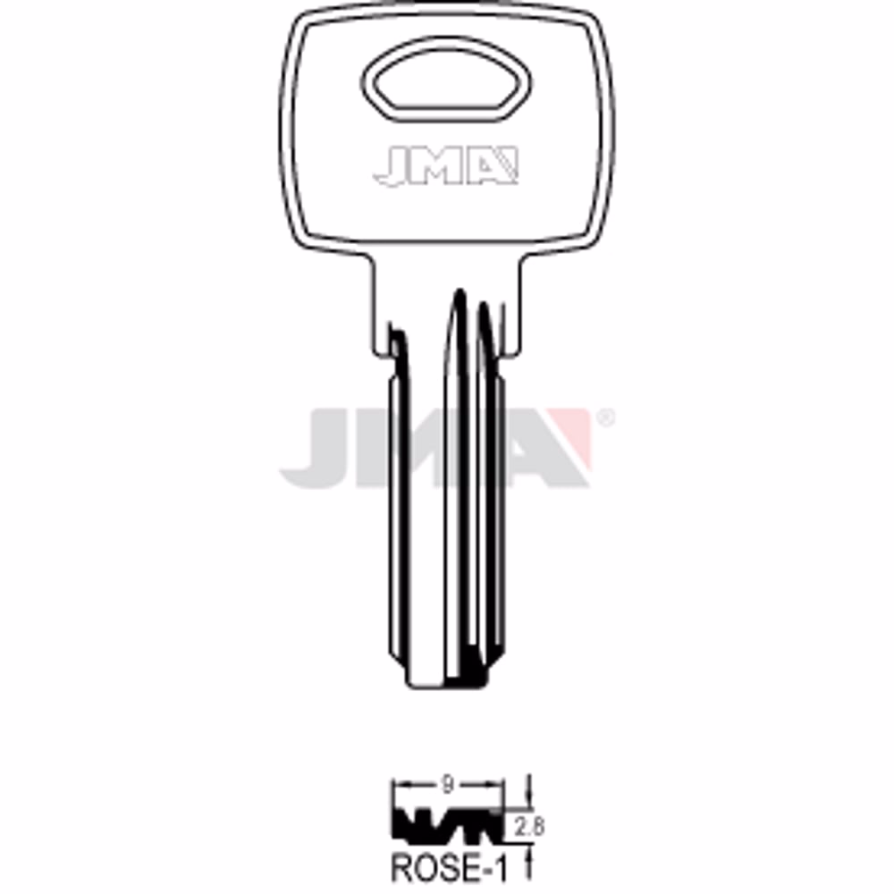 LLAVE JMA LATON SEGURIDAD (ROSE-1)