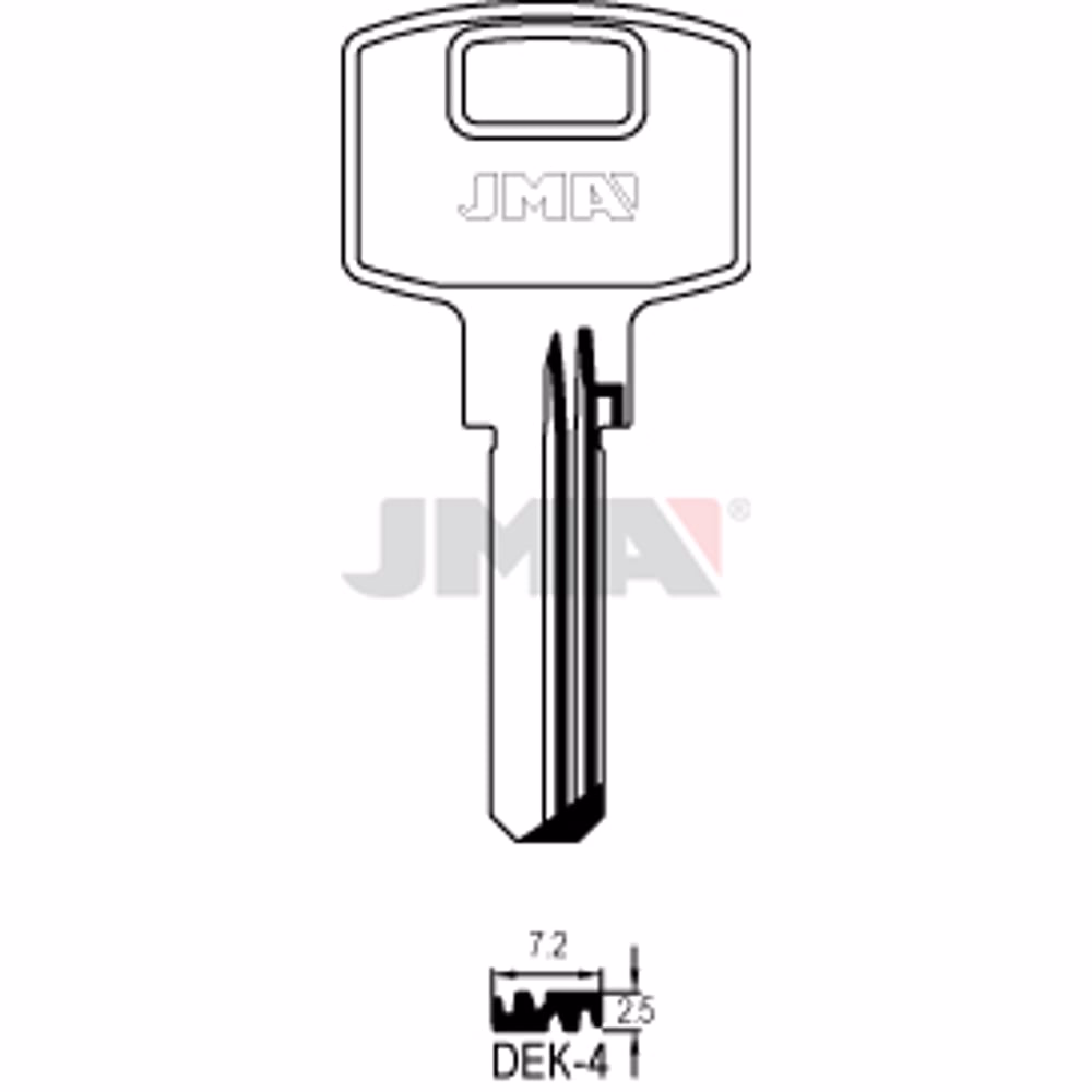 LLAVE JMA LATON SEGURIDAD (DEK-4)