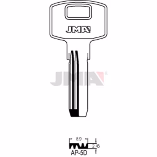 LLAVE JMA LATON SEGURIDAD (AP-5D)
