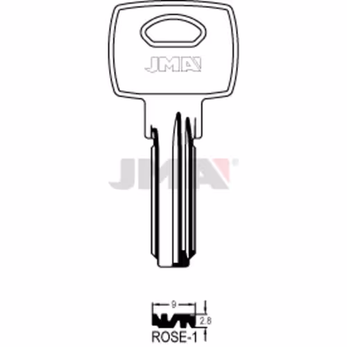 LLAVE JMA LATON SEGURIDAD (ROSE-1)