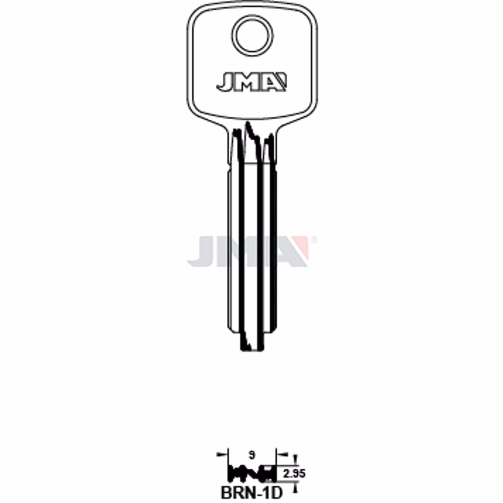 LLAVE JMA LATON SEGURIDAD (BRN-1D)