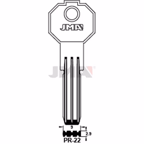 LLAVE JMA LATON SEGURIDAD (PR-22)