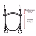 BOCADO VAQUERO FIJO-CURVO ARCO (PAVONADO-INOX)