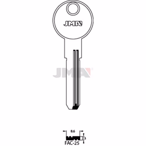 LLAVE JMA LATON SEGURIDAD (FAC-25)