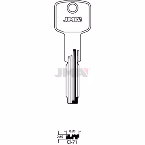 LLAVE JMA LATON SEGURIDAD (CI-71)