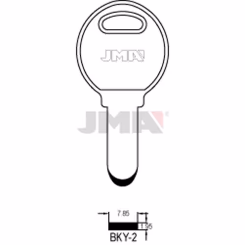LLAVE JMA LATON SEGURIDAD (BKY-2)