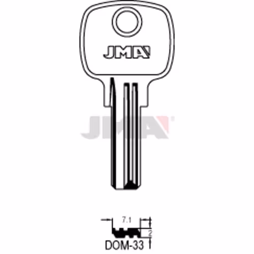 LLAVE JMA LATON SEGURIDAD (DOM-33)