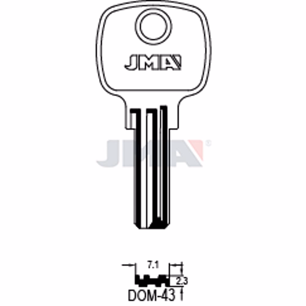 LLAVE JMA LATON SEGURIDAD (DOM-43)