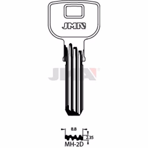 LLAVE JMA LATON SEGURIDAD (MH-2D)