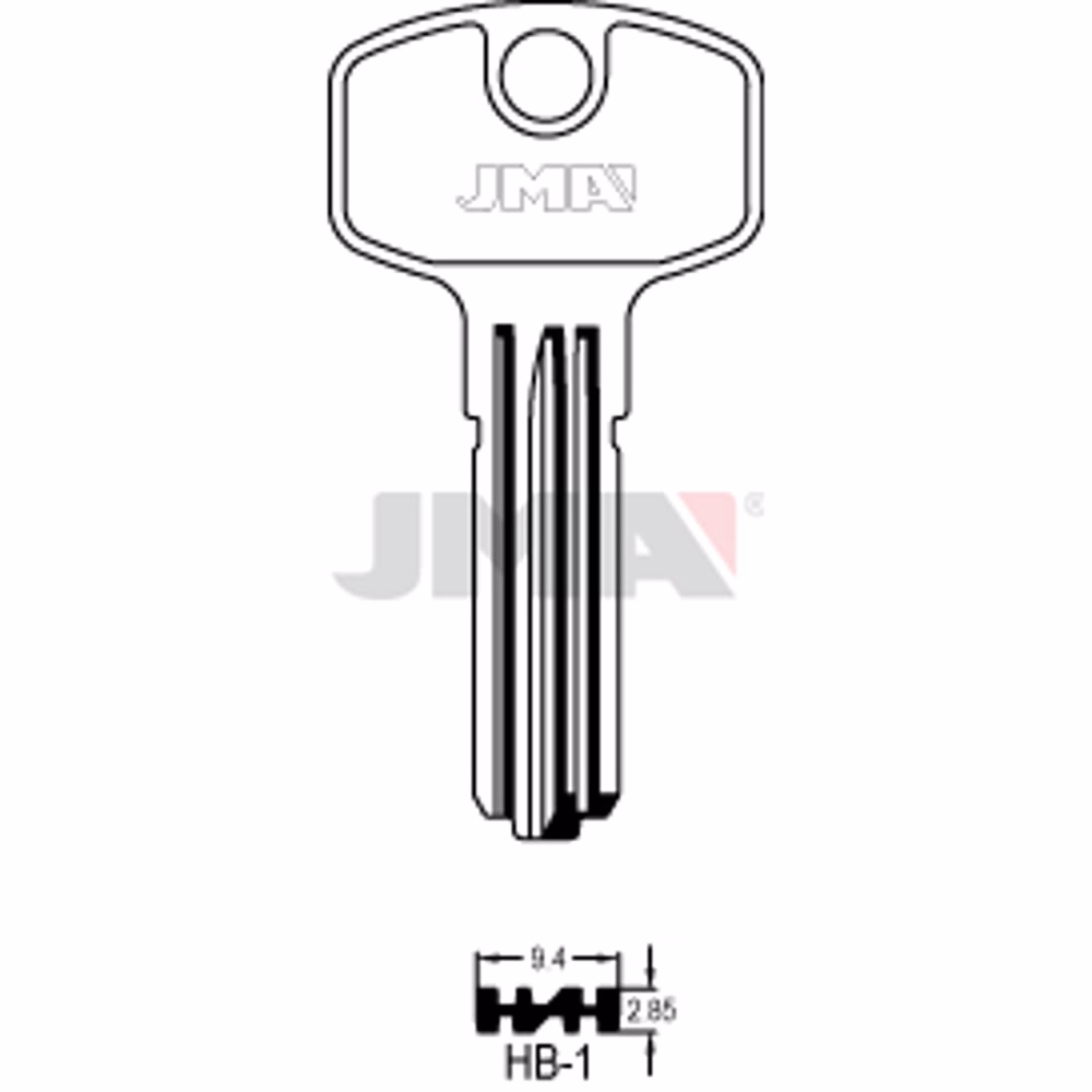 LLAVE JMA LATON SEGURIDAD (HB-1)