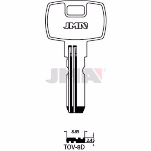 LLAVE JMA LATON SEGURIDAD (TOV-8D)