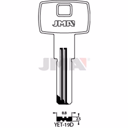 LLAVE JMA LATON SEGURIDAD (YET-19D)