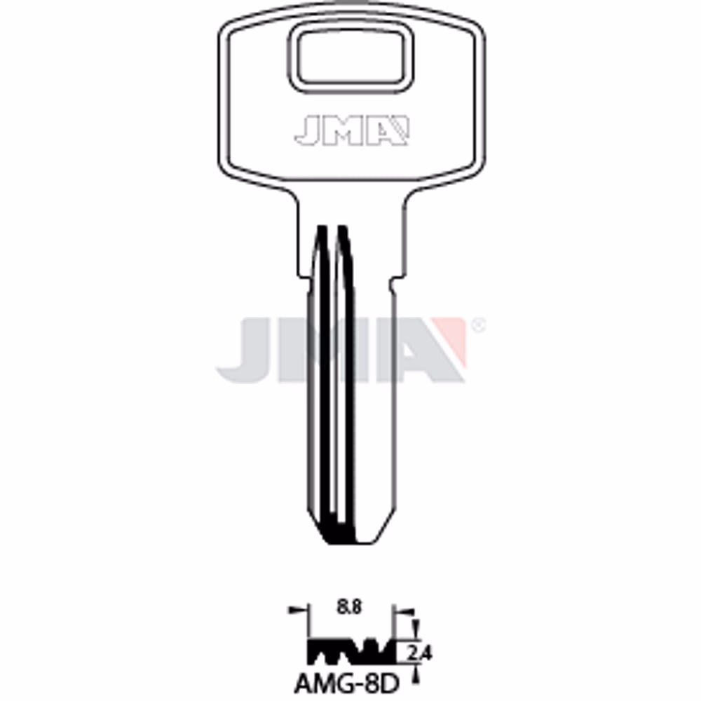 LLAVE JMA LATON SEGURIDAD (AMG-8D)