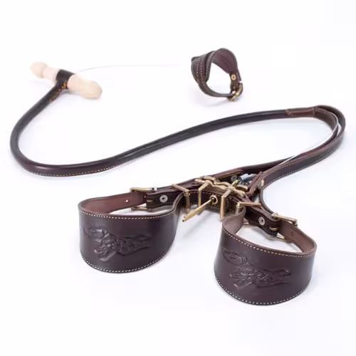 TRAILLA 2 GALGOS CUERO PREMIUM