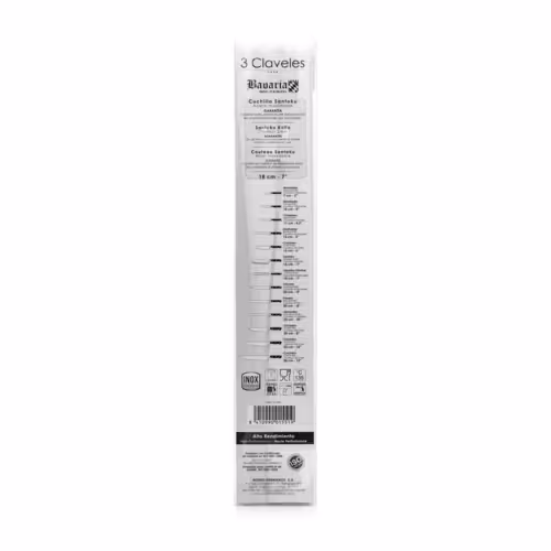 CUCHILLO FORJADO SANTOKU ALVEOLADO BAVARIA RF.1551 (7" - 18 cm)