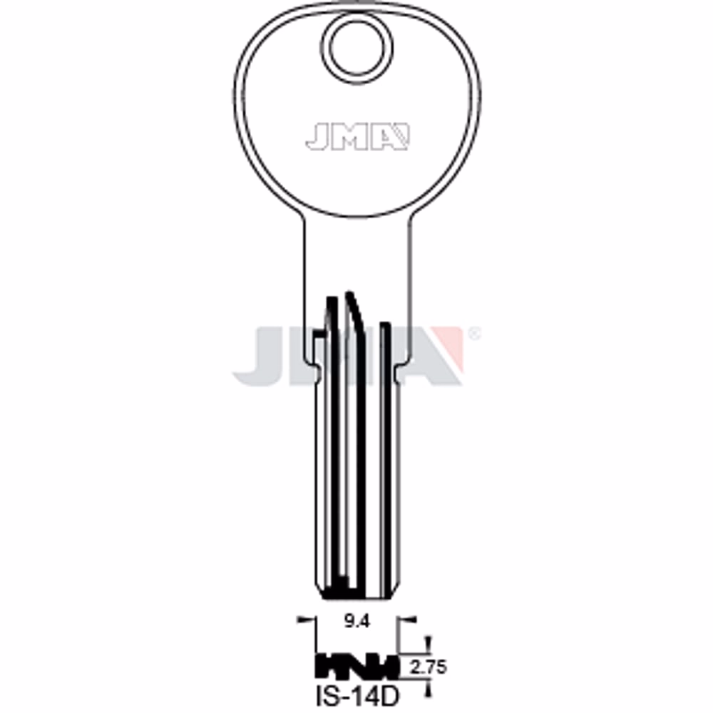 LLAVE JMA LATON SEGURIDAD (IS-14D)