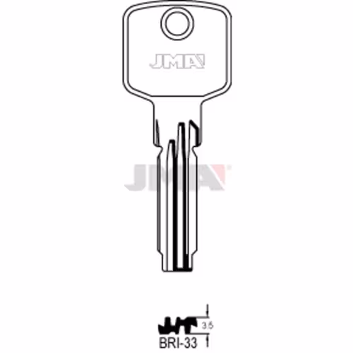 LLAVE JMA LATON SEGURIDAD (BRI-33)