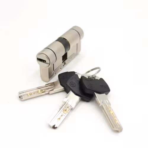 High Security Cylinder IRIDIUM M, Single-Clutch, Cam 15mm 30x35 Nickel