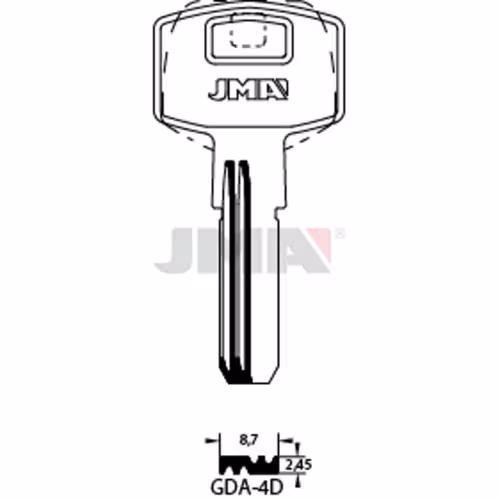 LLAVE JMA LATON SEGURIDAD (GDA-4D)