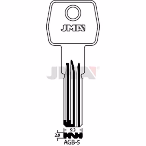 LLAVE JMA LATON SEGURIDAD (AGB-5)