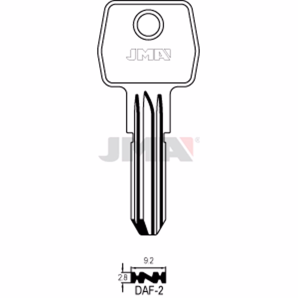 LLAVE JMA LATON SEGURIDAD (DAF-2)