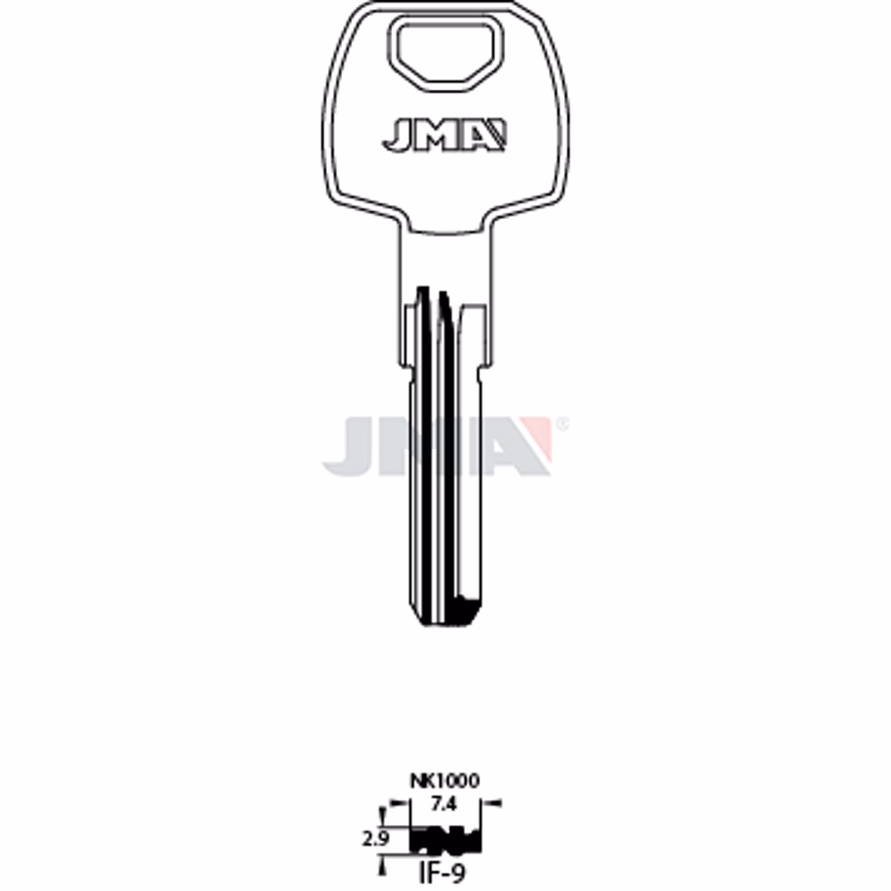 LLAVE JMA LATON SEGURIDAD (IF-9)