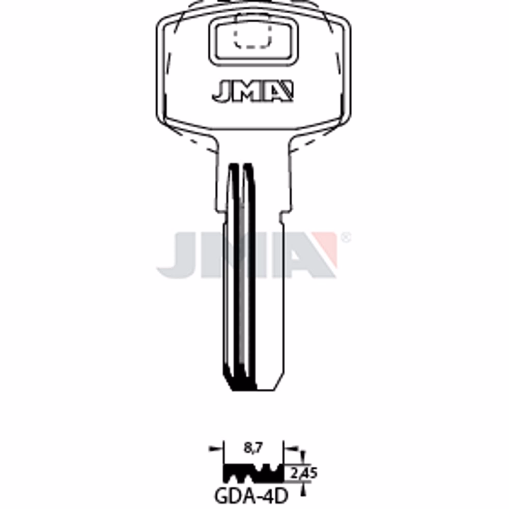 LLAVE JMA LATON SEGURIDAD (GDA-4D)