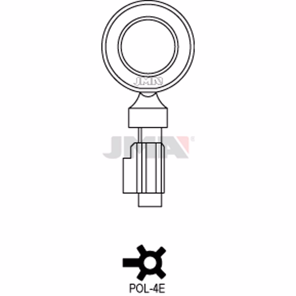 LLAVE JMA LATON SEGURIDAD (POL-4E)