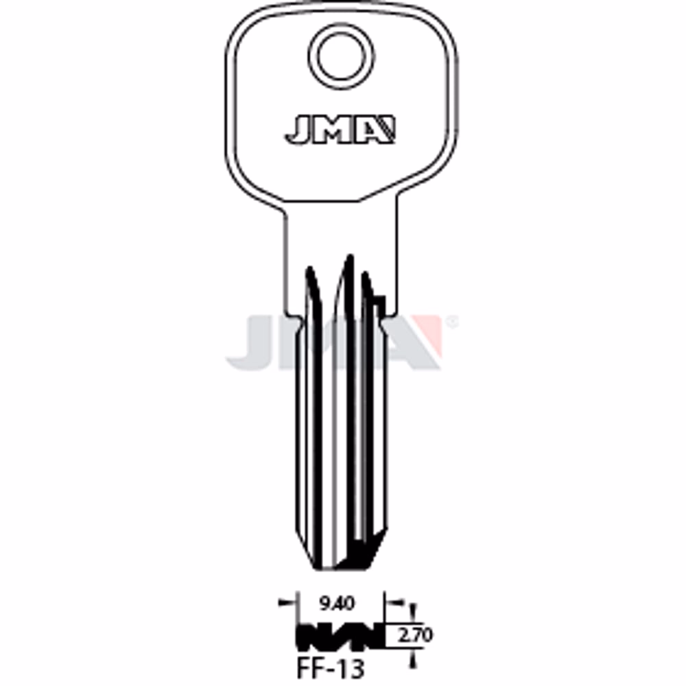 LLAVE JMA LATON SEGURIDAD (FF-13)
