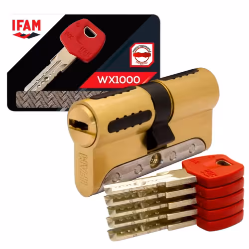 High Security Cylinder WX1000, Cam 13mm 35x35 Brass