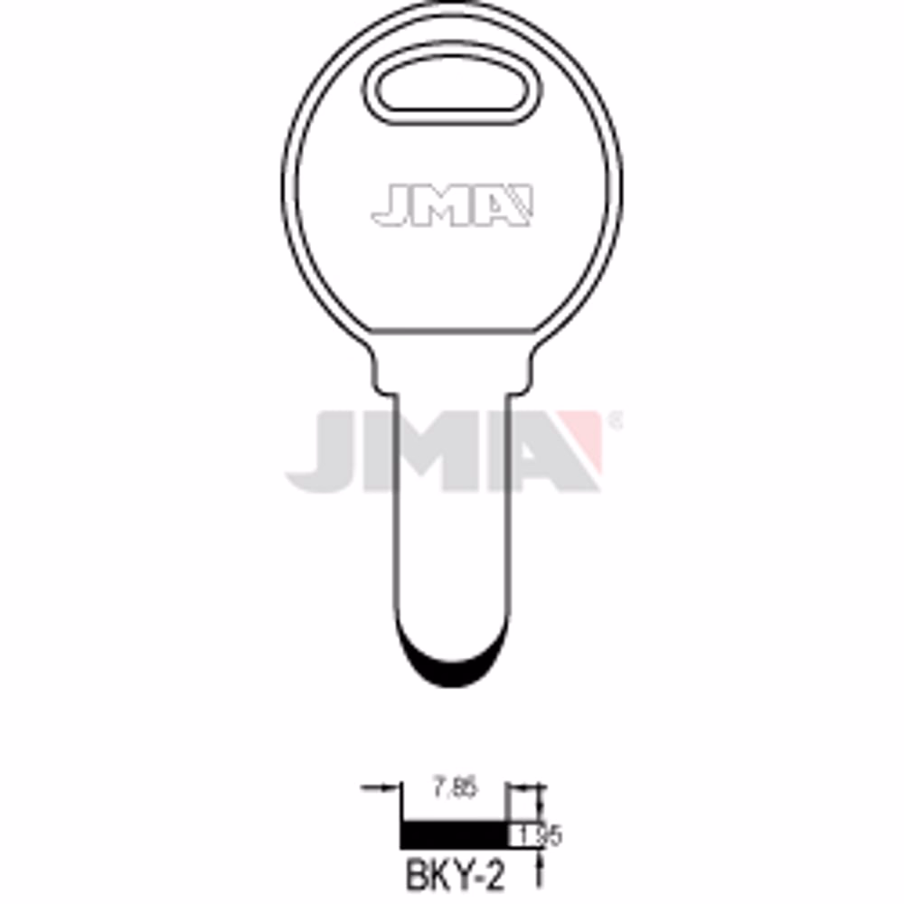LLAVE JMA LATON SEGURIDAD (BKY-2)