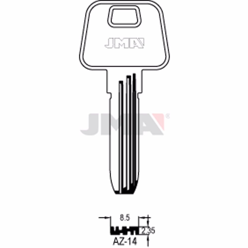 LLAVE JMA LATON SEGURIDAD (AZ-14)