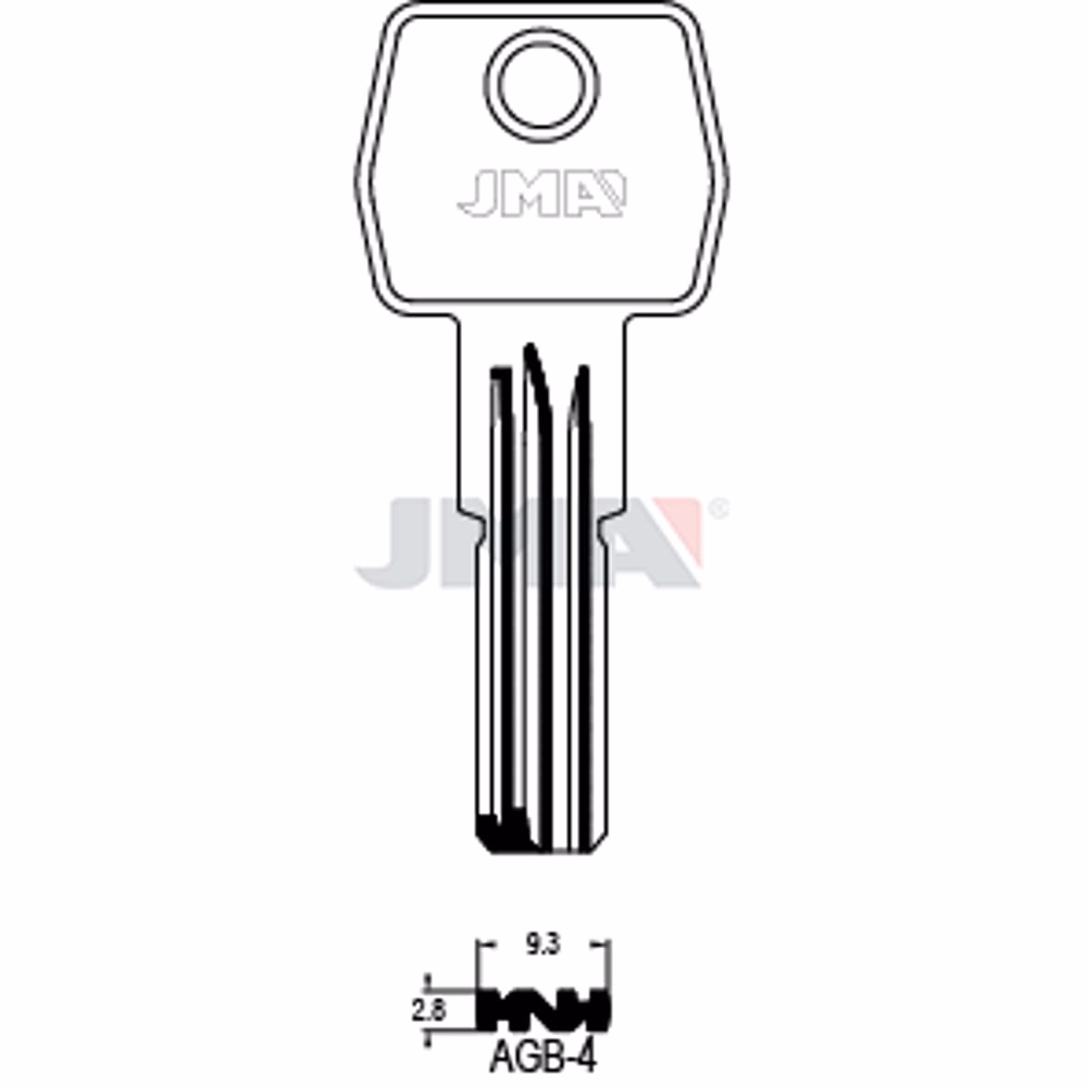 LLAVE JMA LATON SEGURIDAD (AGB-4)